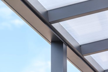 Spare Terrassenüberdachung Bausatz mit Alu-Unterkonstruktion Anthrazit