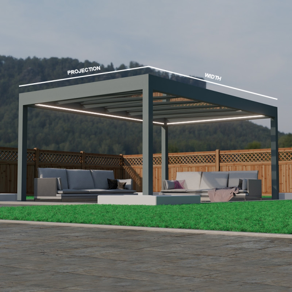PINELA GLASS Terrassenüberdachung aus Alu